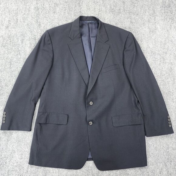 Brooks Brothers Blazer Mens 44 Reg Black Woolmark Super 100s